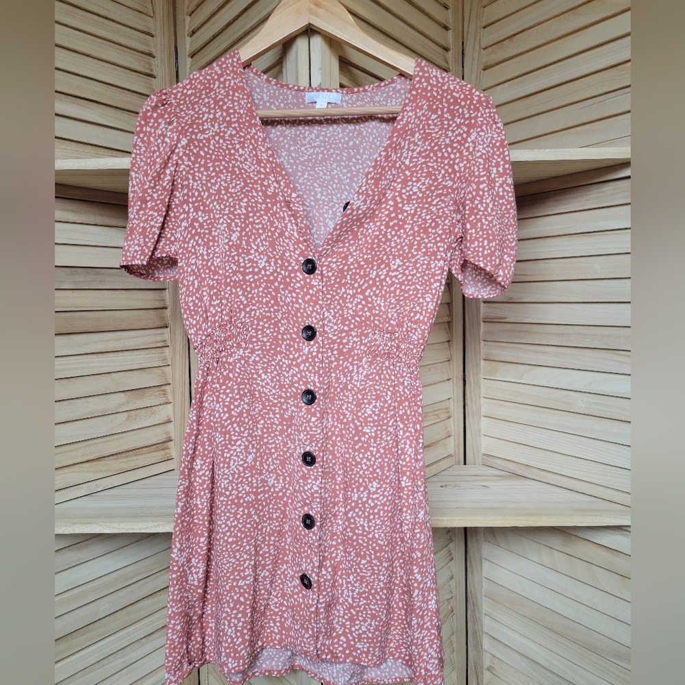 Pink spotted dress